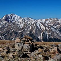 La Plata Peak seen from the saddle between Elbert South and Mount Cosgriff